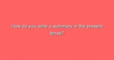 how do you write a summary in the present tense 7151
