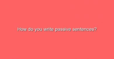 how do you write passive sentences 11059