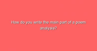 how do you write the main part of a poem analysis 6896