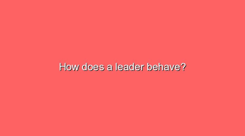 how does a leader behave 8764