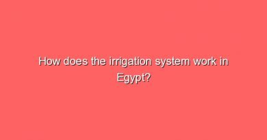 how does the irrigation system work in egypt 10757