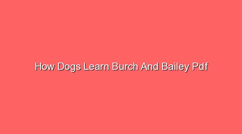 how dogs learn burch and bailey pdf 30923 1