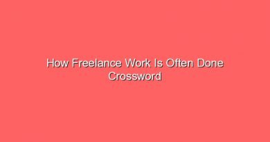 how freelance work is often done crossword 13378