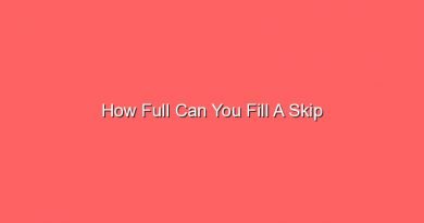 how full can you fill a skip 15215