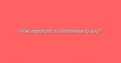 how important is cleanliness to you 10781