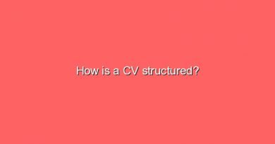 how is a cv structured 6225