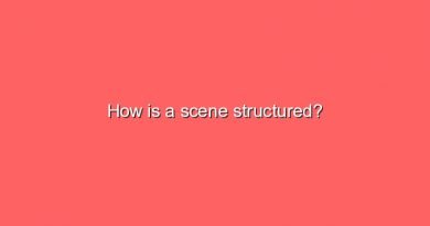 how is a scene structured 2 7227