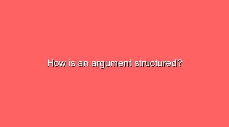 how is an argument structured 5154