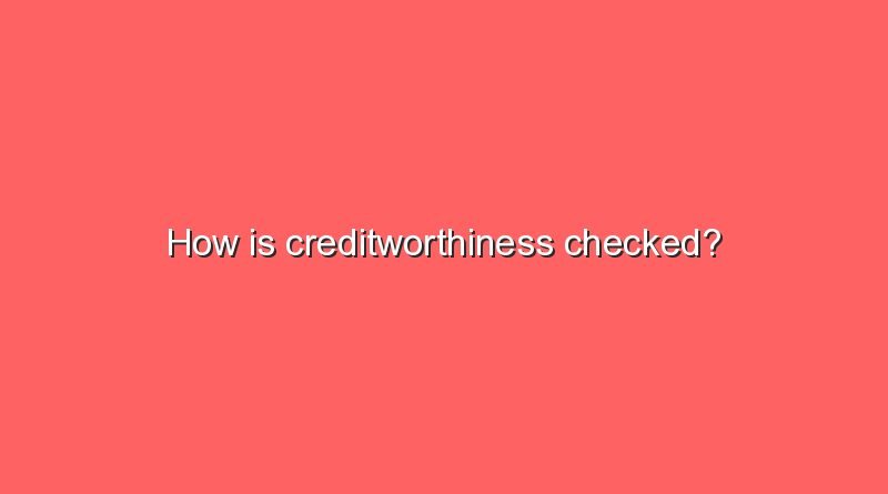 how is creditworthiness checked 5466
