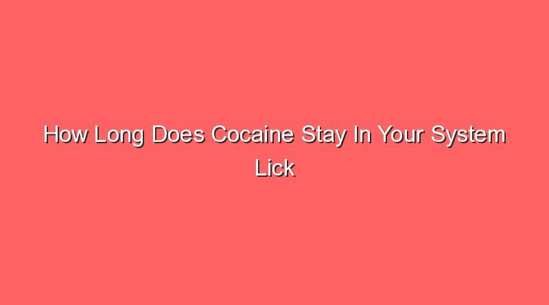 how long does cocaine stay in your system lick test 15288