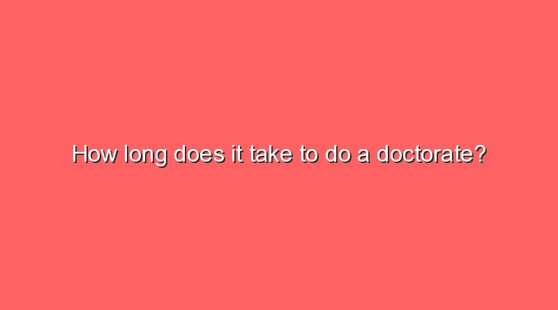 how long does it take to do a doctorate 5129