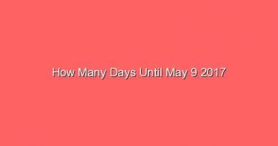 how many days until may 9 2017 15469
