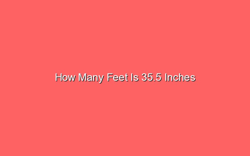 How Many Feet Is 35.5 Inches - Sonic Hours