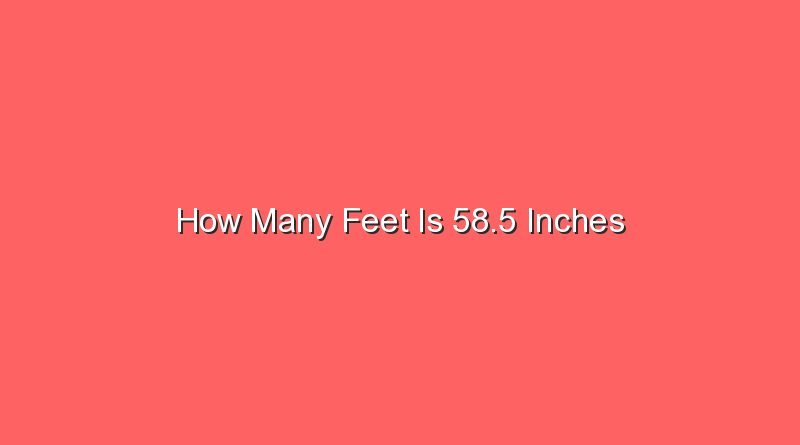 how many feet is 58 5 inches 14319