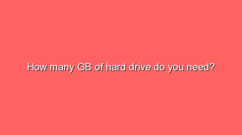 how many gb of hard drive do you need 5801