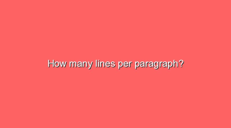 how many lines per paragraph 6084