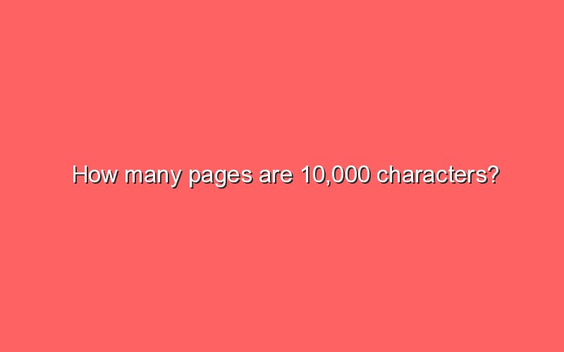 How Many Pages Is 1200 Characters