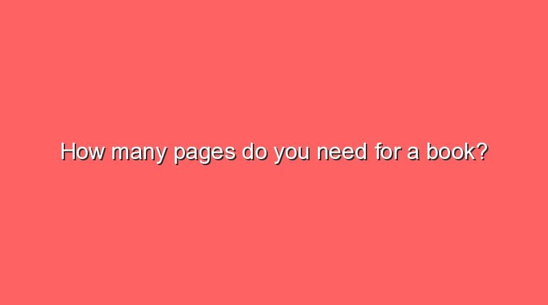how many pages do you need for a book 8800