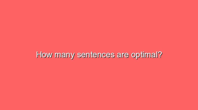 how many sentences are optimal 9794