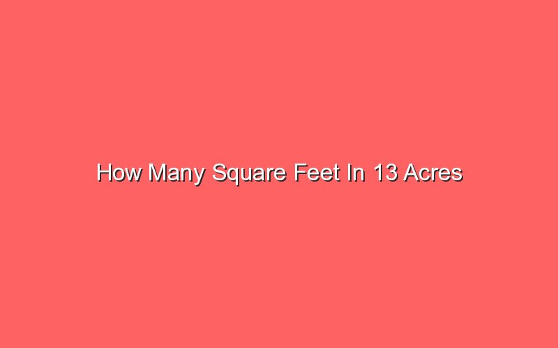 How Many Square Feet Is 20 X 13