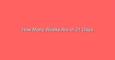 how many weeks are in 21 days 13273