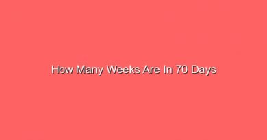 how many weeks are in 70 days 14569