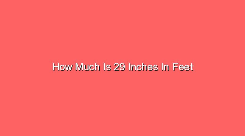 how much is 29 inches in feet 14604