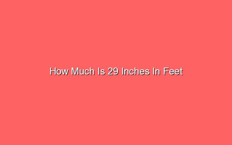 How Much Is 29 Inches In Feet Sonic Hours