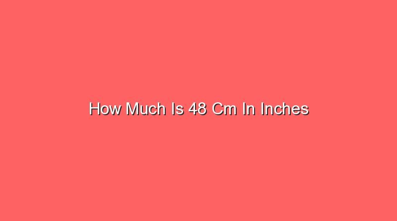 how much is 48 cm in inches 13557