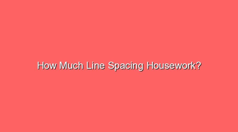 how much line spacing housework 5319