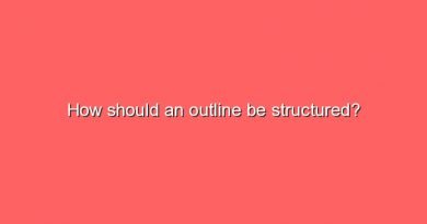how should an outline be structured 2 6898