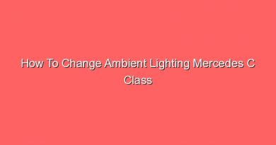how to change ambient lighting mercedes c class 16289