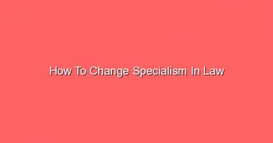 how to change specialism in law 12298