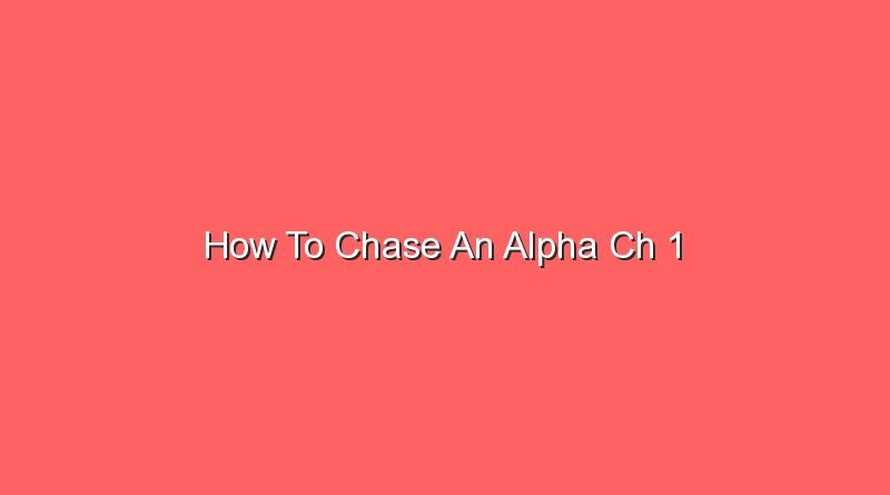 how to chase an alpha ch 1 13119