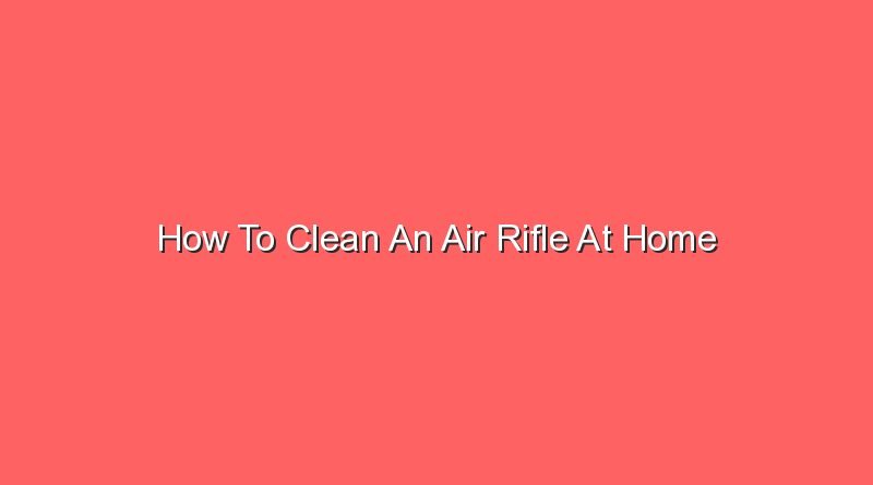 how to clean an air rifle at home 16360