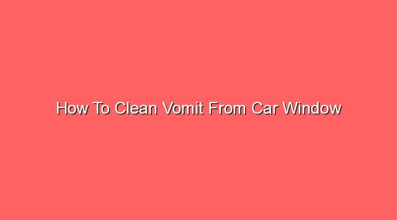 how to clean vomit from car window 16367