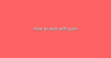 how to deal with pain 9884