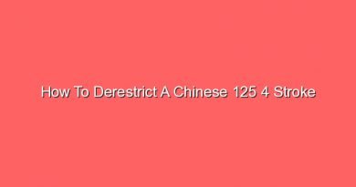how to derestrict a chinese 125 4 stroke 16473