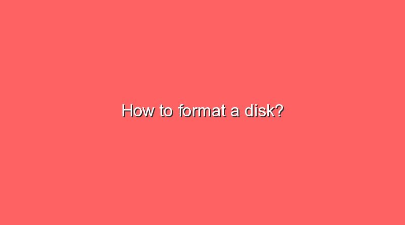 how to format a disk 10945