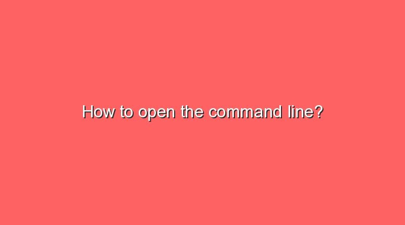 how to open the command line 10790