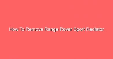 how to remove range rover sport radiator 20760