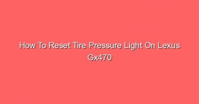 how to reset tire pressure light on lexus gx470 20772