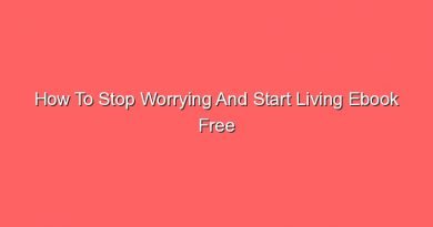 how to stop worrying and start living ebook free download 20845