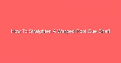 how to straighten a warped pool cue shaft 20849