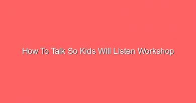 how to talk so kids will listen workshop 20857