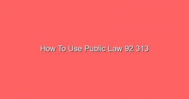 how to use public law 92 313 12692