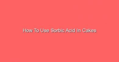 how to use sorbic acid in cakes 20994