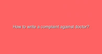 how to write a complaint against doctor 11555