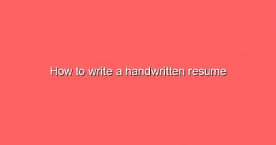 how to write a handwritten resume 9120