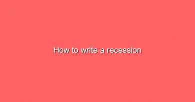 how to write a recession 8367